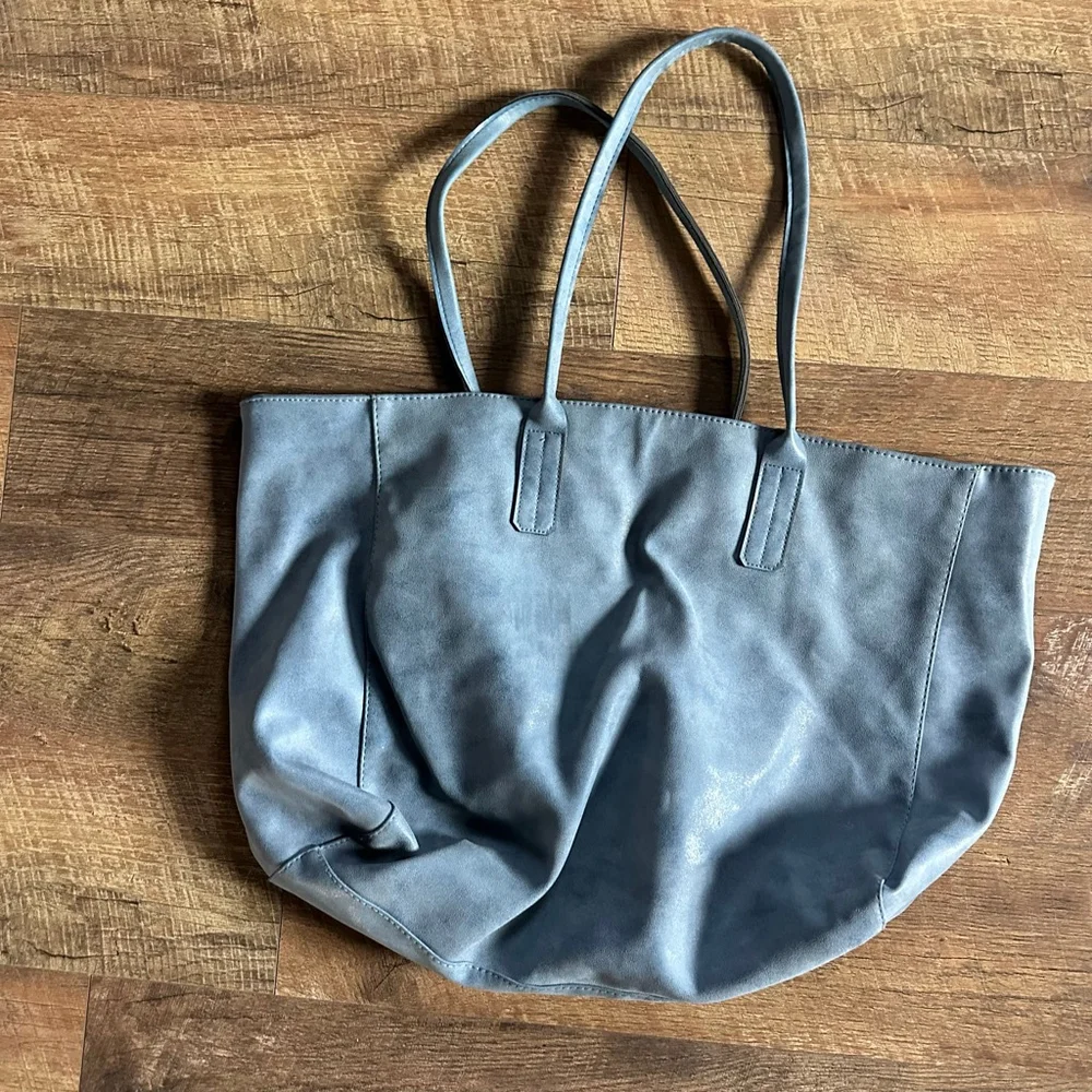 Saks Fifth Avenue Blue Tote Bag Large